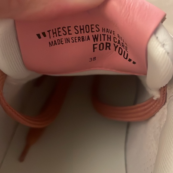 NWT VOILE BLANCHE LAURA Leather And Suede Sneakers in Light Blue-Cream - Picture 15 of 15